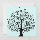 Boom van het leven in zwart-wit kaart (Voorkant)