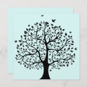 Boom van het leven in zwart-wit kaart (Voorkant / Achterkant)