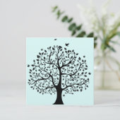 Boom van het leven in zwart-wit kaart (Staand voorkant)