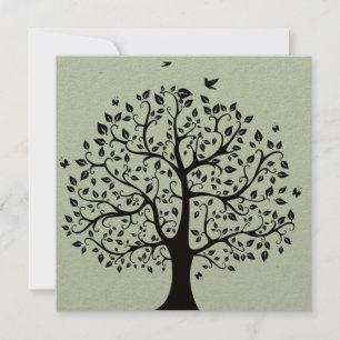 Boom van het leven in zwart-wit kaart