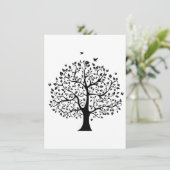 Boom van het leven in zwart-wit kaart (Staand voorkant)