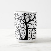 Boom van het leven in zwart-wit koffiemok (Center)
