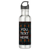 Boom van het leven Ingewikkelde Patronen spiegelon Waterfles (Voorkant)