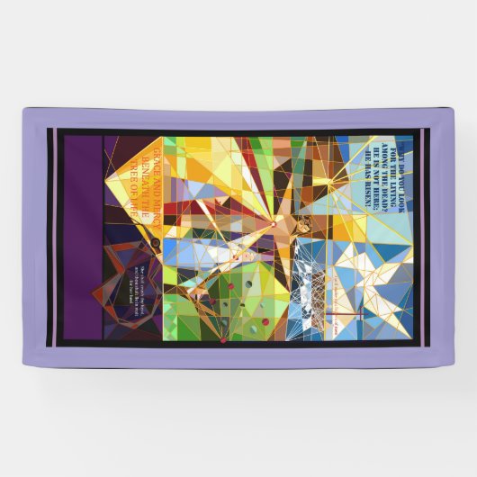 Boom van het leven Jesus Banner (Horizontaal)