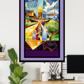 Boom van het leven Jesus Banner Poster (Thuiskantoor)