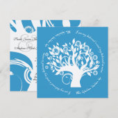 Boom van het leven joods Hebreeuwse bruiloft blauw Kaart (Voorkant / Achterkant)