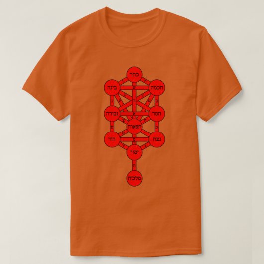 Boom van het leven kabbalah t-shirt (Design voorkant)
