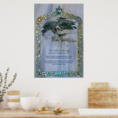 Boom van het leven Ketubah om aan te passen Poster (Keuken)