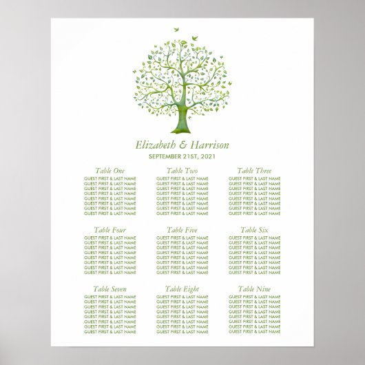 Boom van het leven, legante weddenschapenkaart poster (Voorkant)