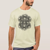 Boom van het leven Mandala T-Shirt Monochrome (Voorkant)