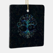 Boom van het leven Marmer en Gold Keramisch Ornament (Rechts)