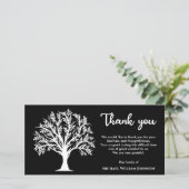 Boom van het leven Memorial Funeral Black and Whit Bedankkaart (Staand voorkant)
