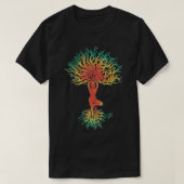 Boom van het leven met Woman Yoga T-shirt Chakra H (Design voorkant)