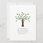 Boom van het leven Modern Symbolisch op Witte #2 W Kaart (Achterkant)