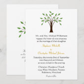 Boom van het leven Modern Symbolisch op Witte #2 W Kaart (Voorkant / Achterkant)