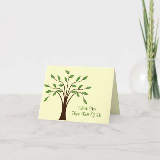 Boom van het leven Modern Wedding Dank u van alleb Bedankkaart (Voorkant)