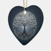 Boom van het leven Nova Blue Keramisch Ornament (Links)