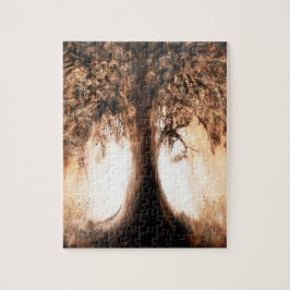 Boom van het leven op de Sunrise Puzzle Legpuzzel