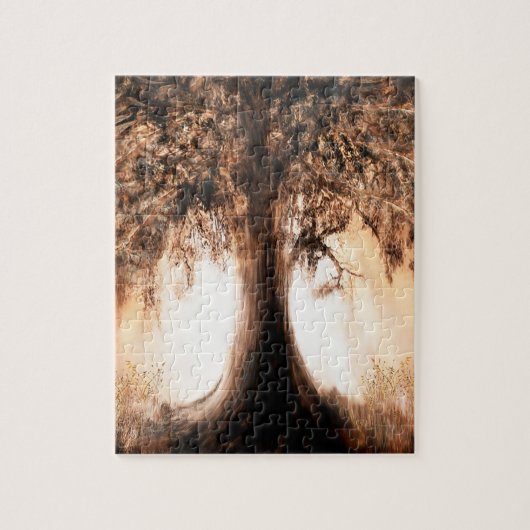 Boom van het leven op de Sunrise Puzzle Legpuzzel (Verticaal)
