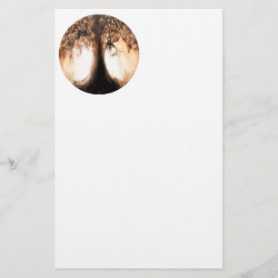 Boom van het leven op de Sunrise Stationery Briefpapier