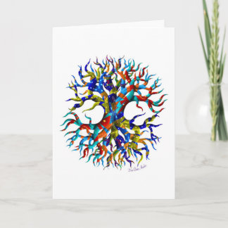 Boom van het Leven op Wit Kaart