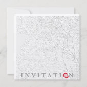 Boom van het leven/Oriental Double Happiness Weddi Kaart (Voorkant)