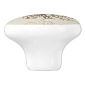 Boom van het leven Pastel Gold op Canvas Keramische Knop (Zijkant)