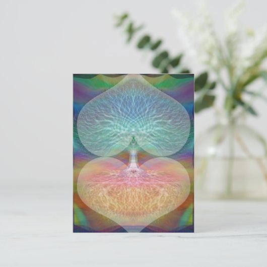 Boom van het leven regenboogharten briefkaart (Staand voorkant)
