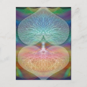 Boom van het leven regenboogharten briefkaart