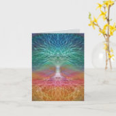 Boom van het leven regenboogharten kaart (Gele Bloem)