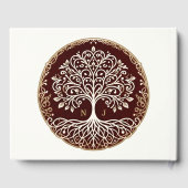 Boom van het leven rustieke donkerrode Keltische b Gastenboek (Achterkant)