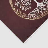 Boom van het leven rustieke donkerrode Keltische b Tissuepapier (Detail)