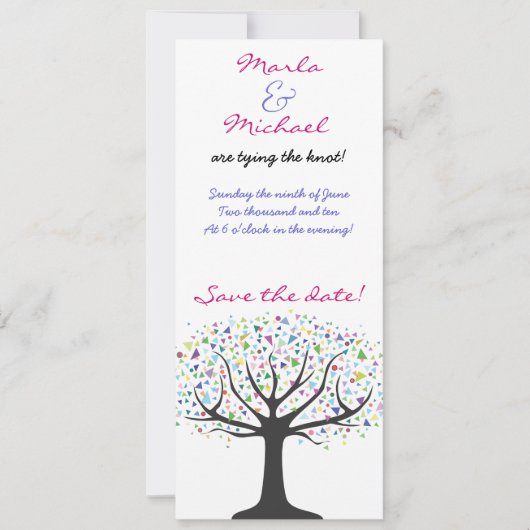 Boom van het Leven sparen de Datum Uitnodiging van (Voorkant)