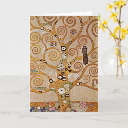Boom van het leven van Gustav Klimt, gestileerde A Kaart (Gele Bloem)