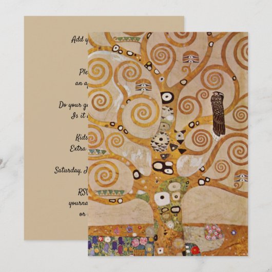 Boom van het leven van Gustav Klimt, gestileerde A Kaart (Voorkant / Achterkant)