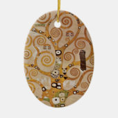 Boom van het leven van Gustav Klimt, gestileerde A Keramisch Ornament (Voorkant)