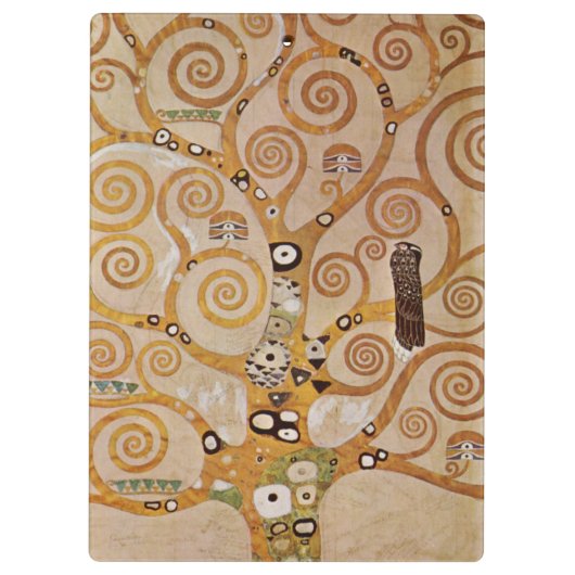 Boom van het leven van Gustav Klimt, gestileerde A Klembord (Achterkant)