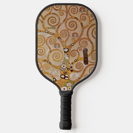 Boom van het leven van Gustav Klimt, gestileerde A Pickleball Paddle (Achterkant)