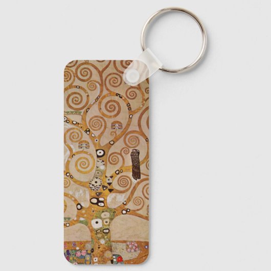 Boom van het leven van Gustav Klimt, gestileerde A Sleutelhanger (Achterkant)