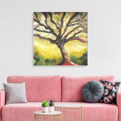 Boom van het Leven Vogelschilderij Unieke Plattela Canvas Afdruk (Insitu (Woonkamer))