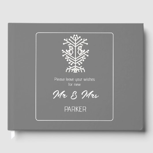 Boom van het leven-weddenschap gastenboek (Voorkant)