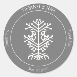 Boom van het Leven Wedding Dank je Sticker