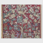 Boom van het leven William Morris Red Cadeaupapier (Vlak)