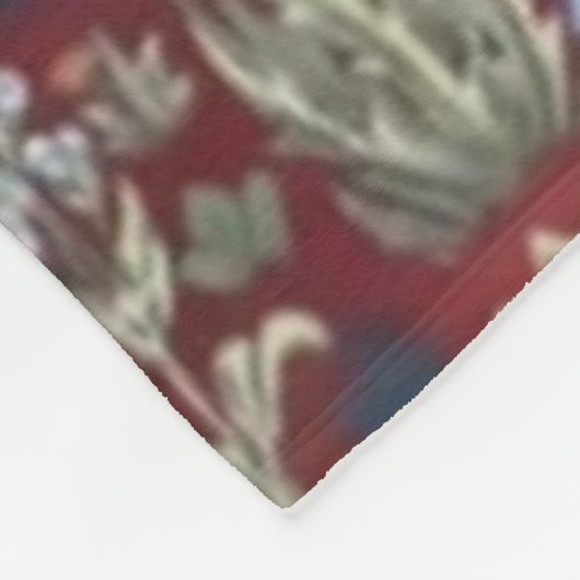 Boom van het leven William Morris Red Fleece Deken (Hoek)