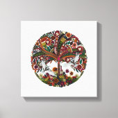 boom van het leven wit canvas afdruk (Voorkant)