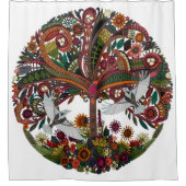 boom van het leven wit douchegordijn (Voorkant)