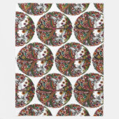 boom van het leven wit fleece deken (Voorkant)