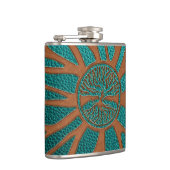 Boom van het leven - Yggdrasil - gegaufreerd kunst Heupfles (Rechts)