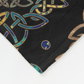 Boom van het leven - Yggdrasil Golden en marmer Fleece Deken (Hoek)