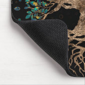 Boom van het leven - Yggdrasil Golden en marmer Muismat (Hoek)